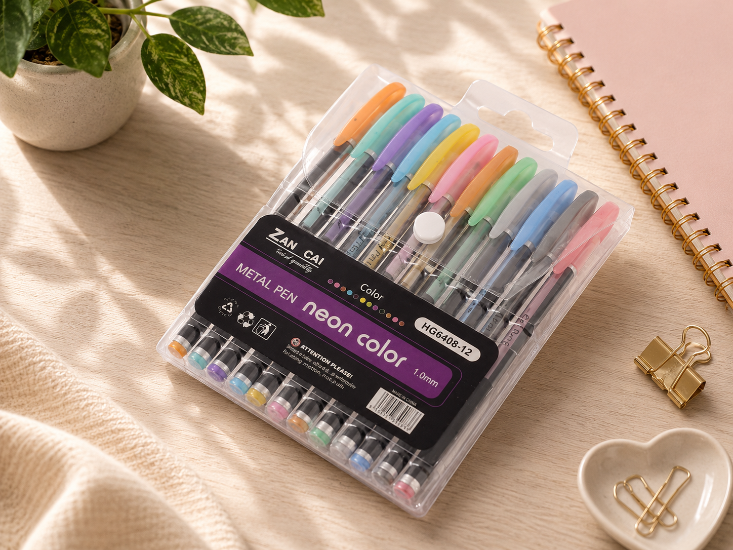 Metallic 12-Piece Gel Pens