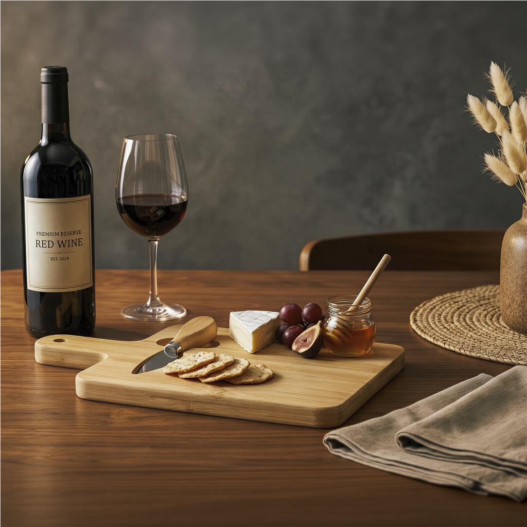 Kanteika Bamboo Cheese Board Set - Image 6a0ed7ed15cb38af415f677c