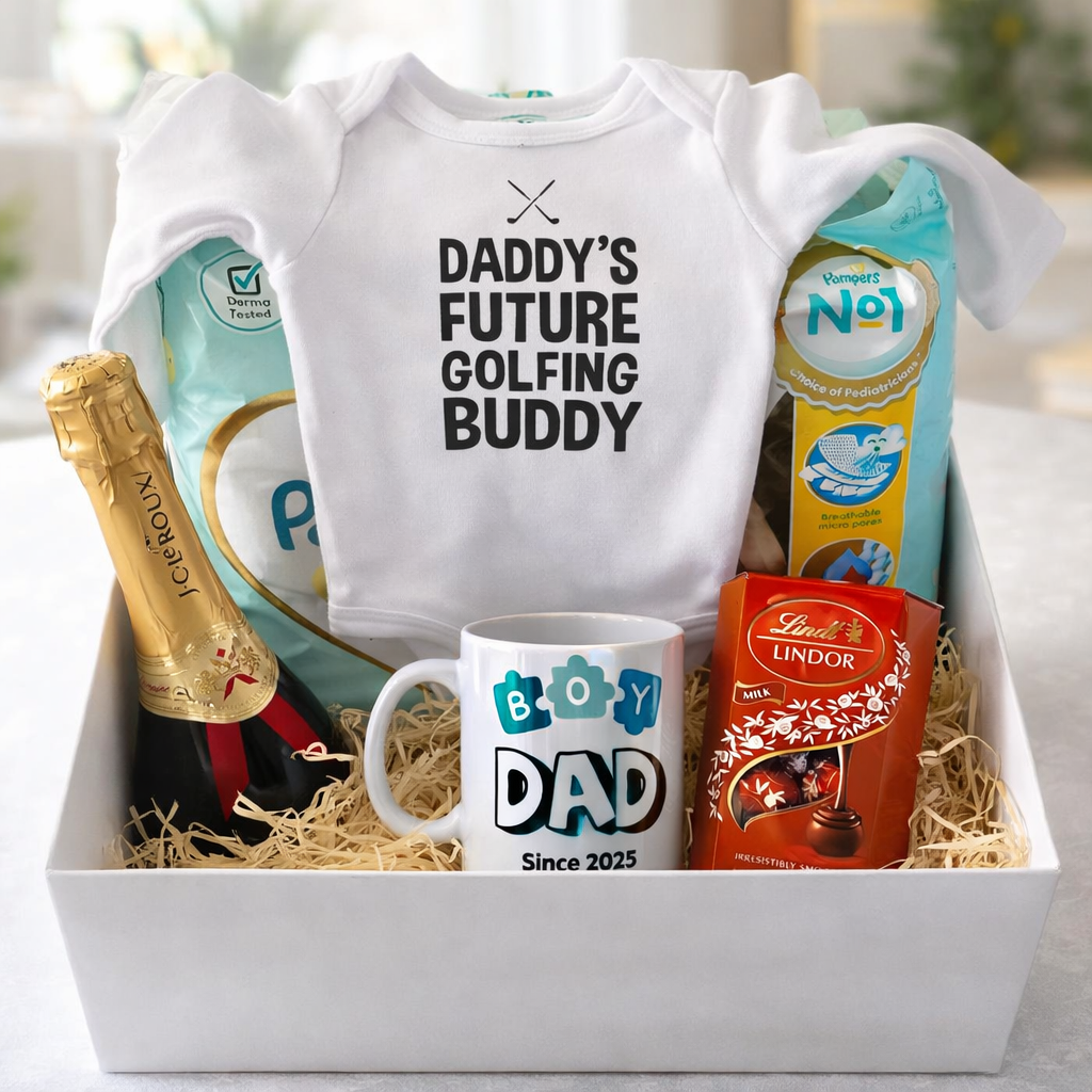 Baby Hamper with Sparkling Wine and Chocolate