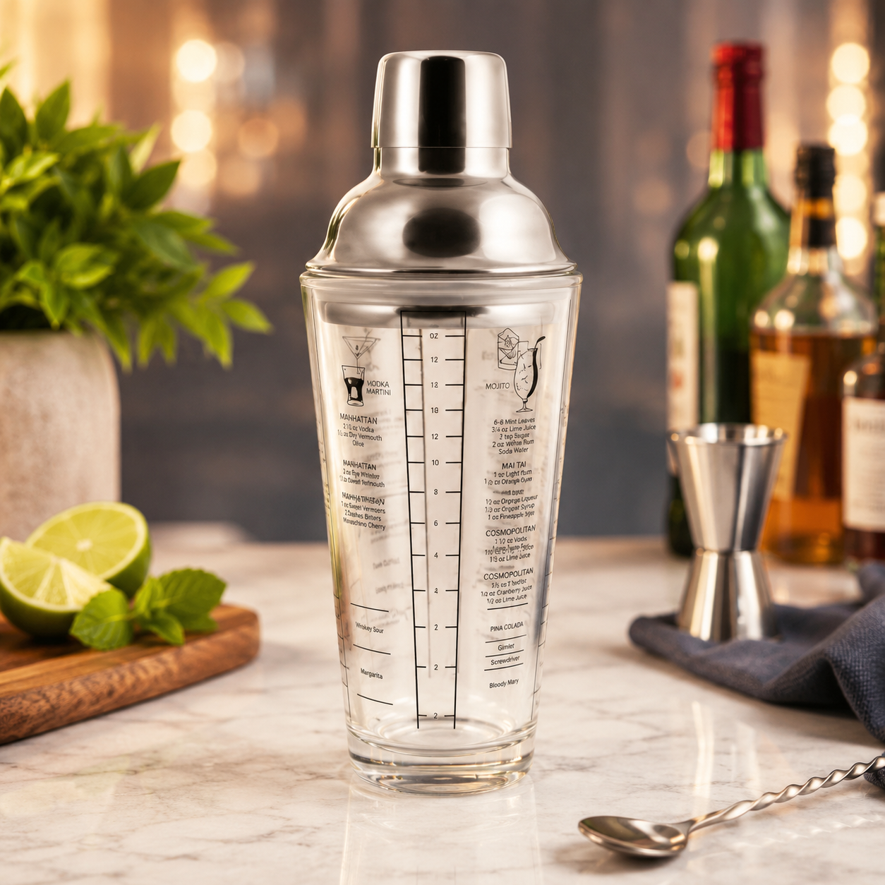 400ml Glass Cocktail Shaker