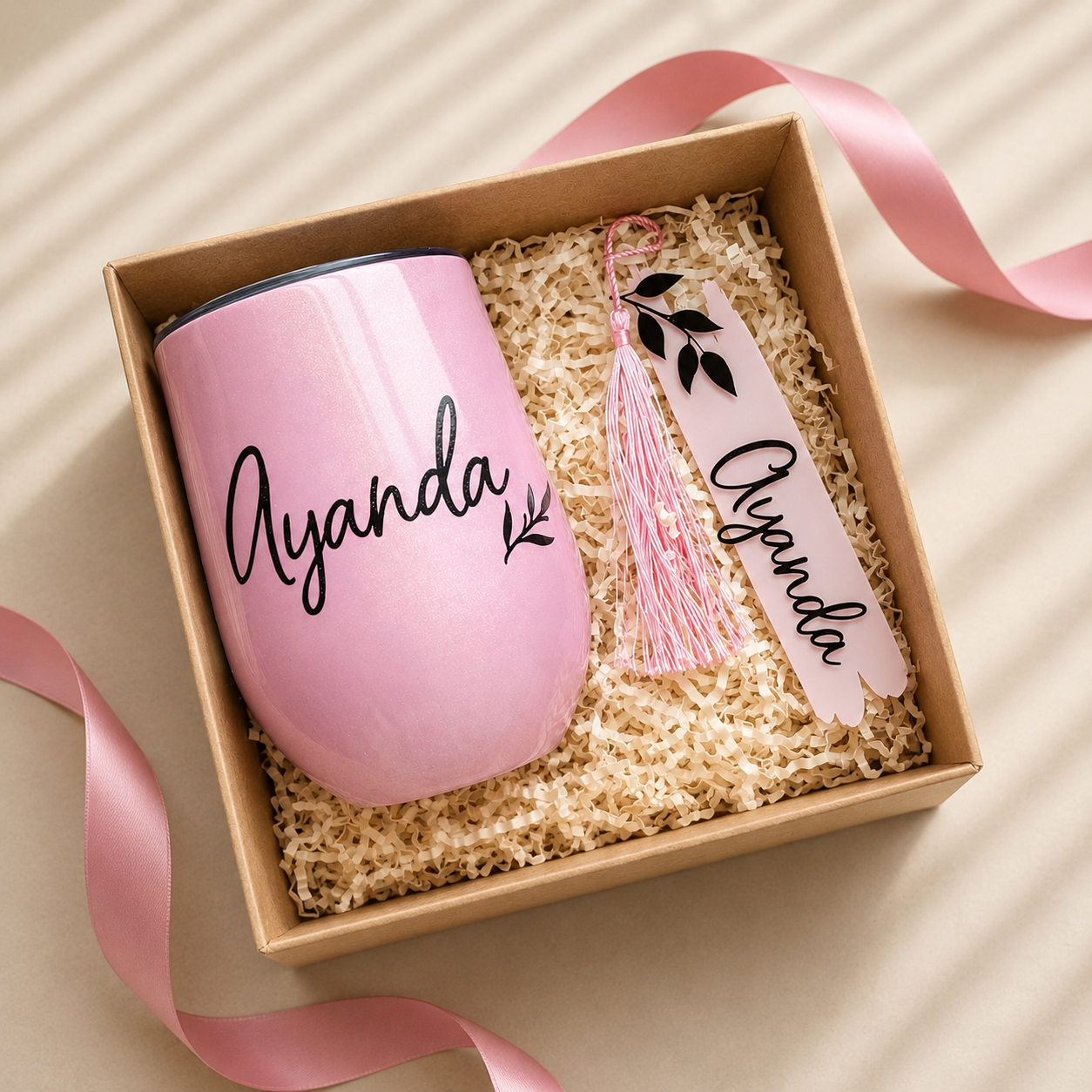 Wine Tumbler and Bookmark Giftset