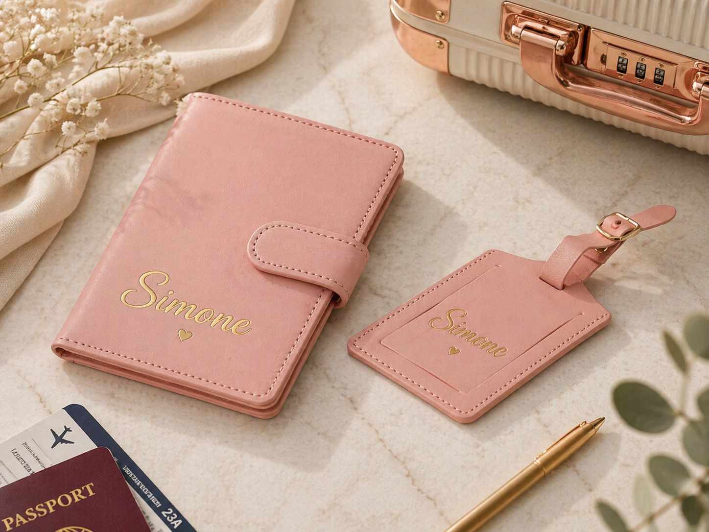 Passport Holder & Luggage Tag Set