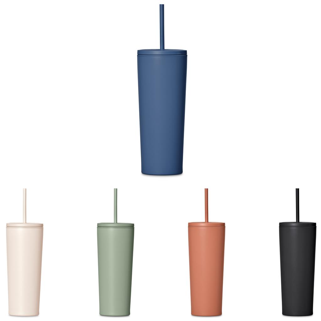 Concorde Stainless Steel & Plastic Double-Wall Tumbler & Straw - 720ml - Image 6a104bfb15cb38af415f6ef7