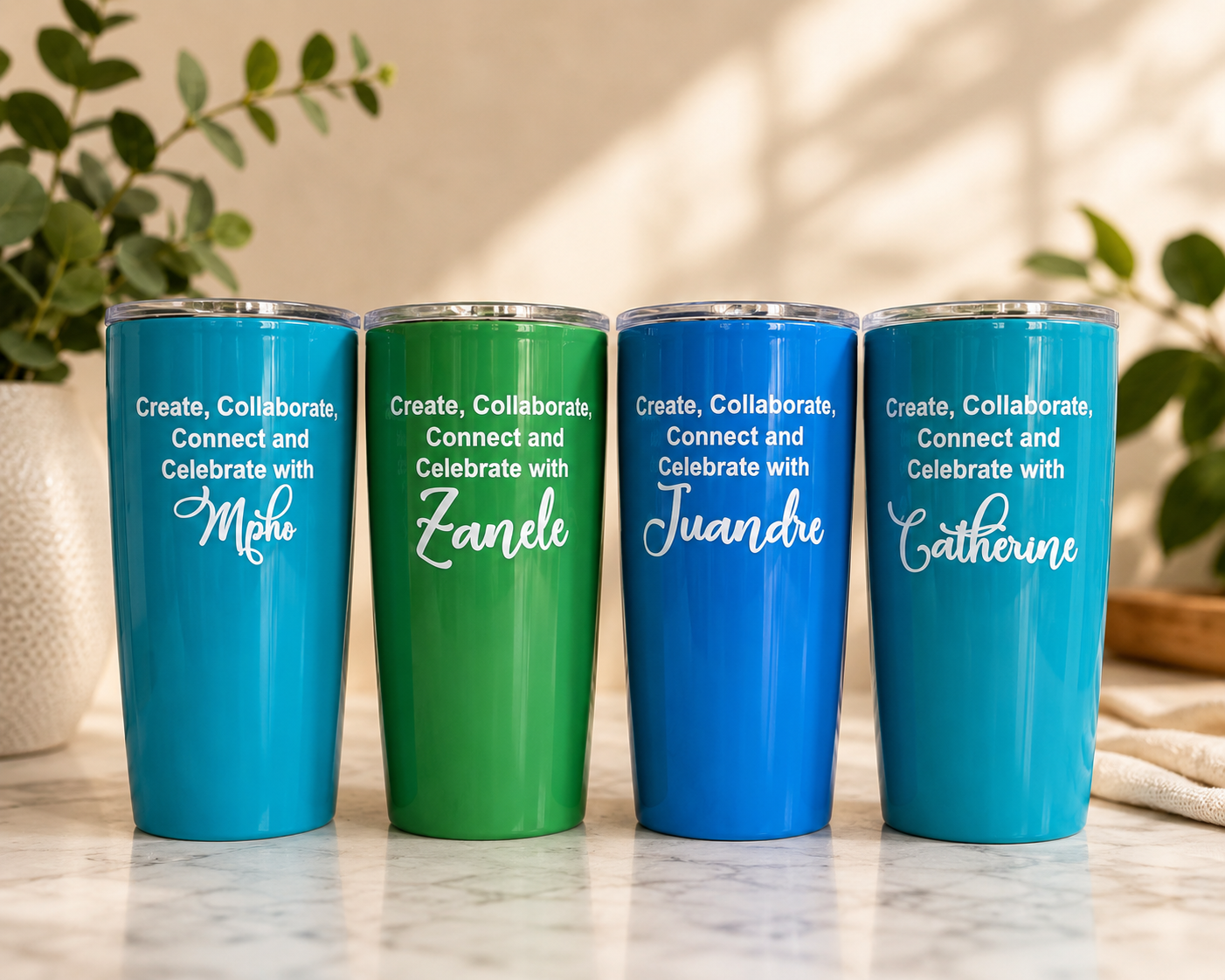 Daytona Plastic 2-in-1 Double-Wall Tumbler & Straw - 600ml - Image 6a156ac215cb38af415f7120