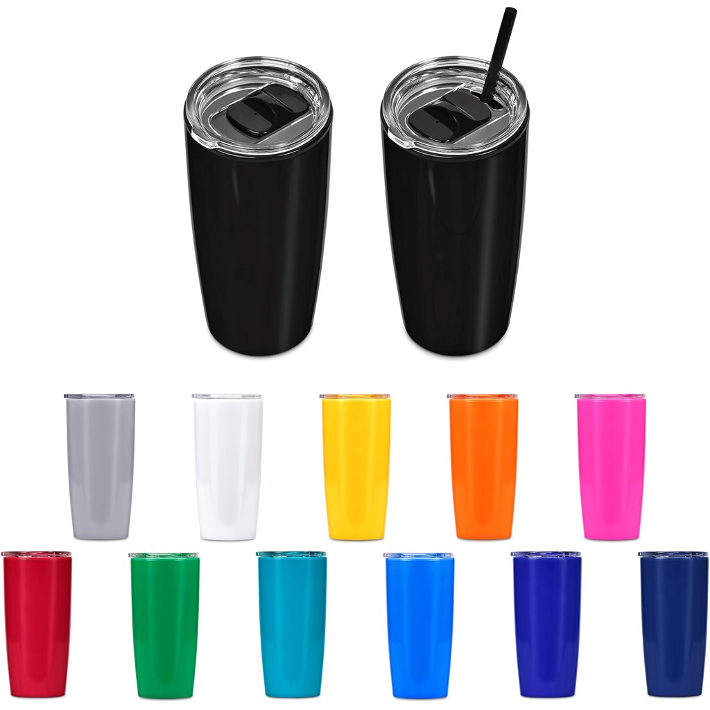 Daytona Plastic 2-in-1 Double-Wall Tumbler & Straw - 600ml - Image 6a156acd15cb38af415f7123