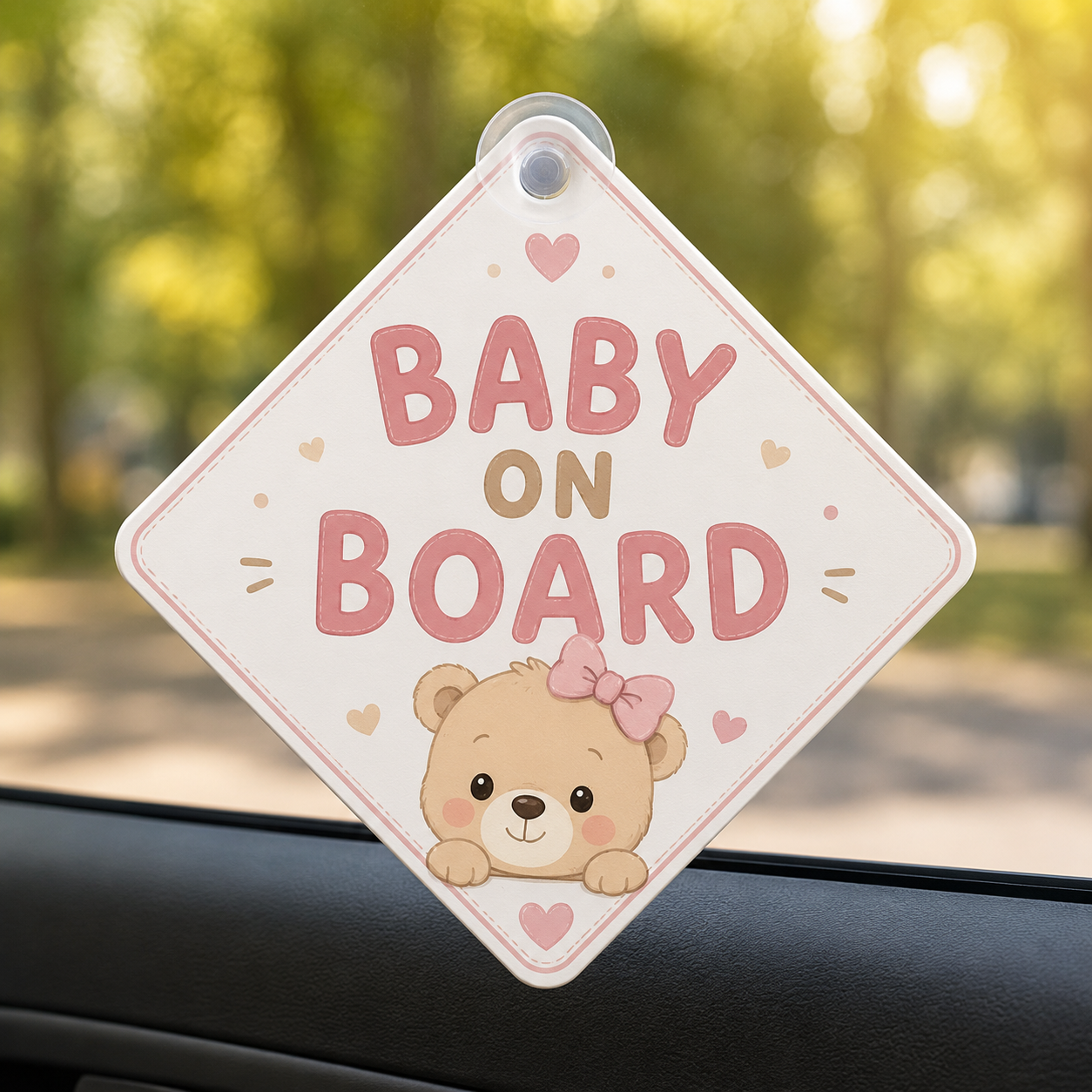 14x14cm Aluminium Baby on Board Sign