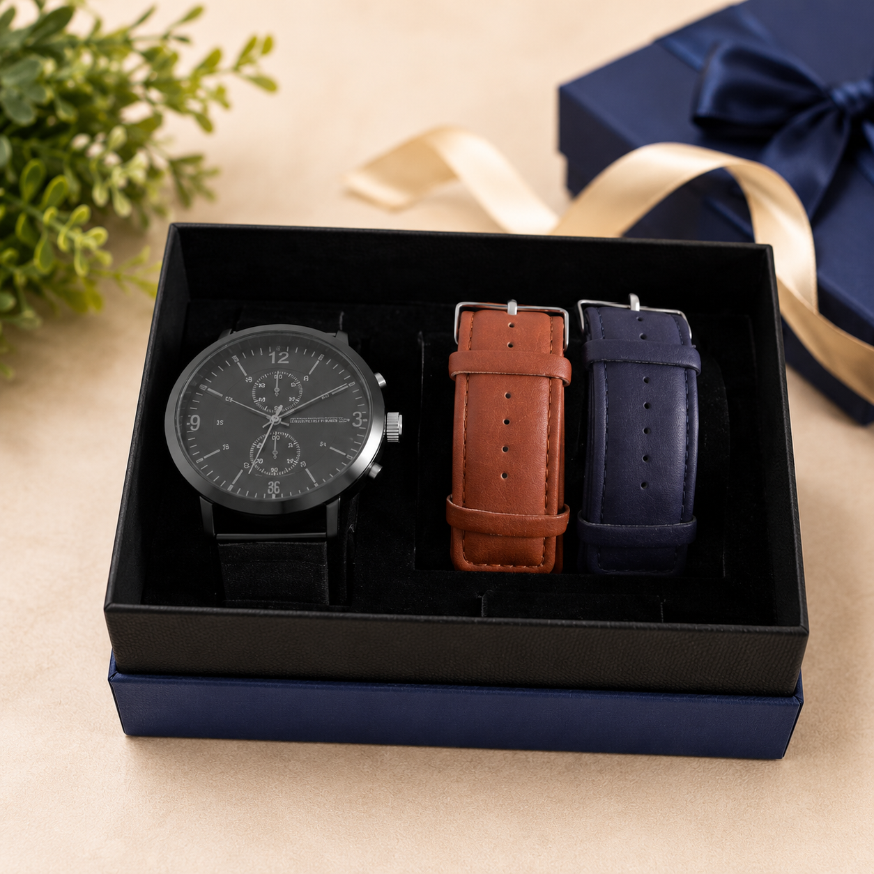 Bad Boy Men's Utility Watch & Interchangeable Strap Set - Gun Metal