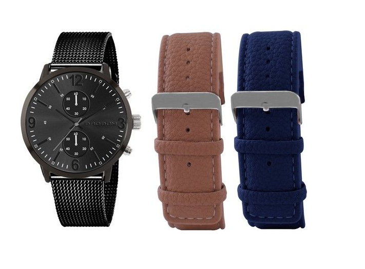 Bad Boy Men's Utility Watch & Interchangeable Strap Set - Gun Metal - Image 6a15701815cb38af415f71c1