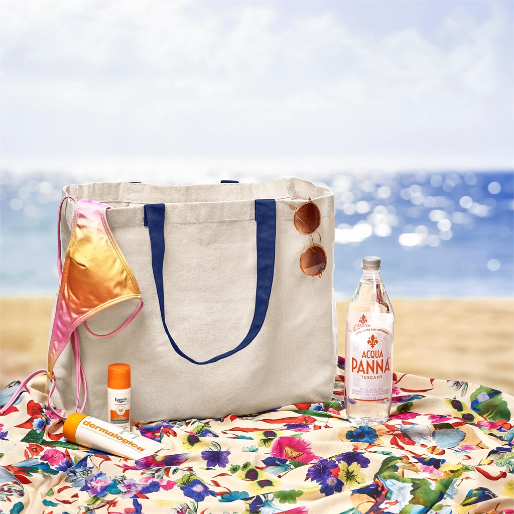 Barbados Large Cotton Beach Bag - Image 6a158c2015cb38af415f7214