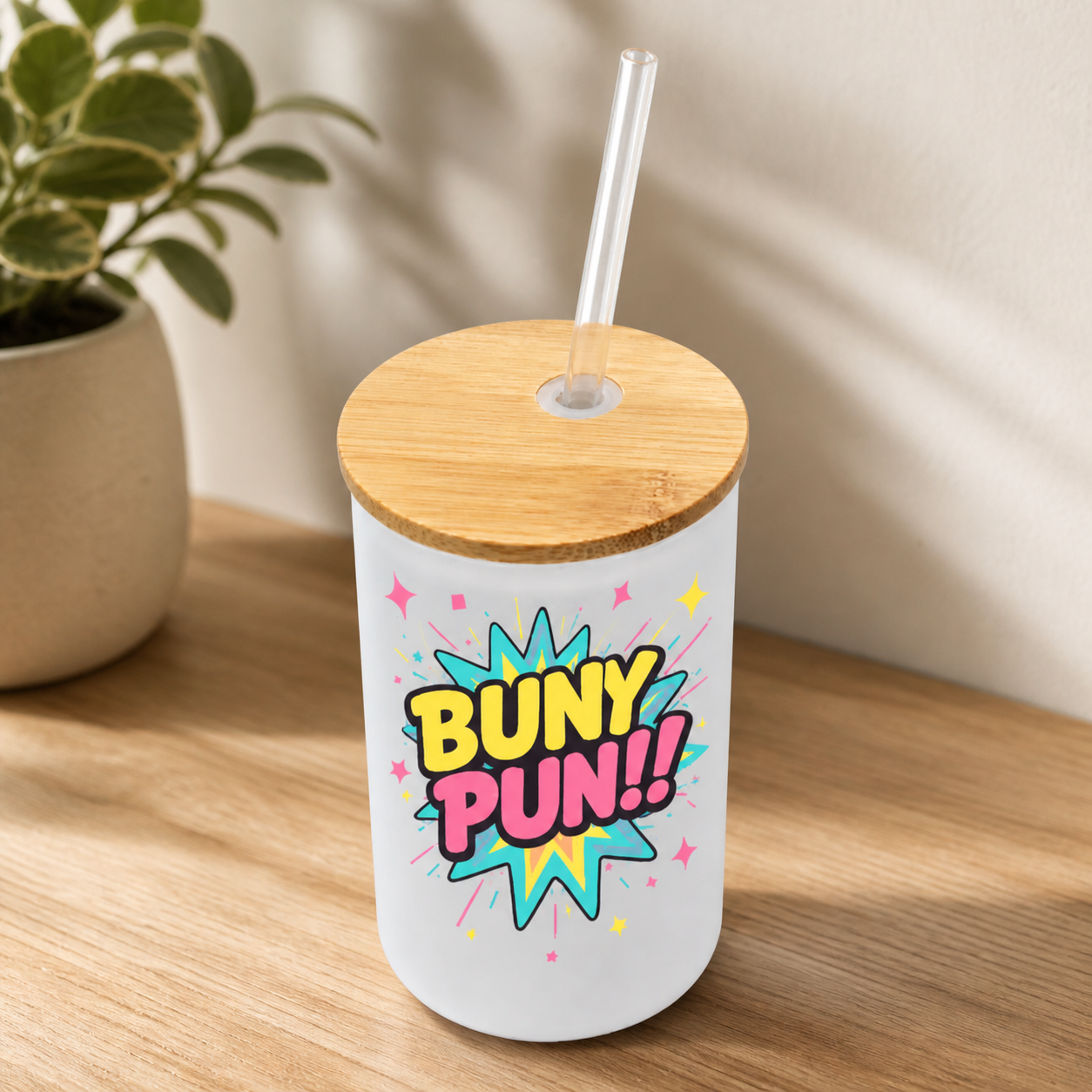 16oz Skinny Frosted Glass