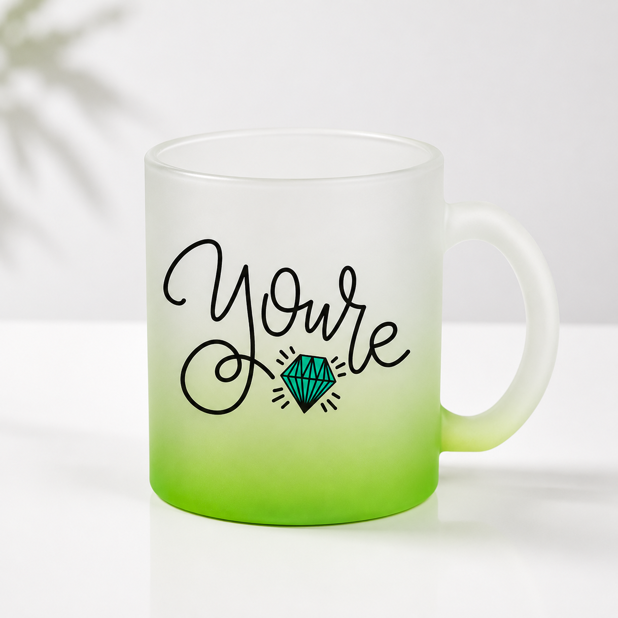 Glass Frosted Mug