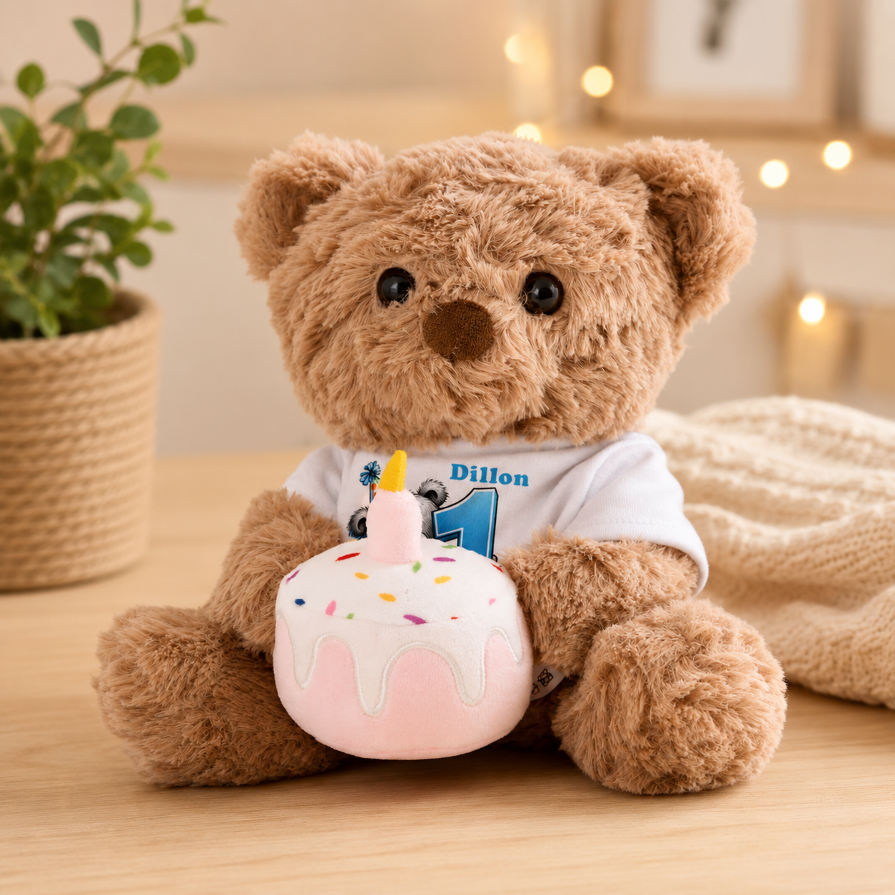 Plush 20cm Birthday Teddy Bear