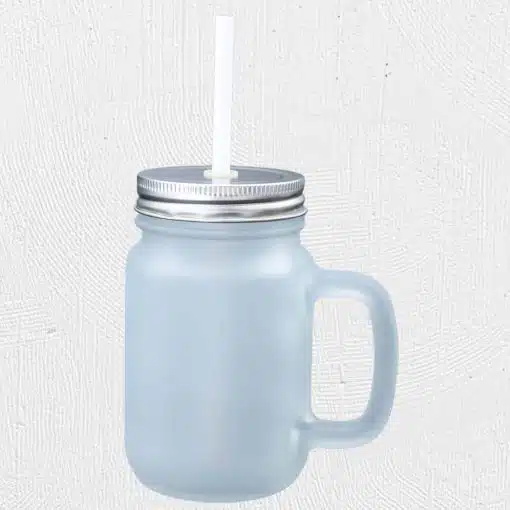 Frosted Glass Mason Jar - Image 6a69eb9bdb9b9221556115e1