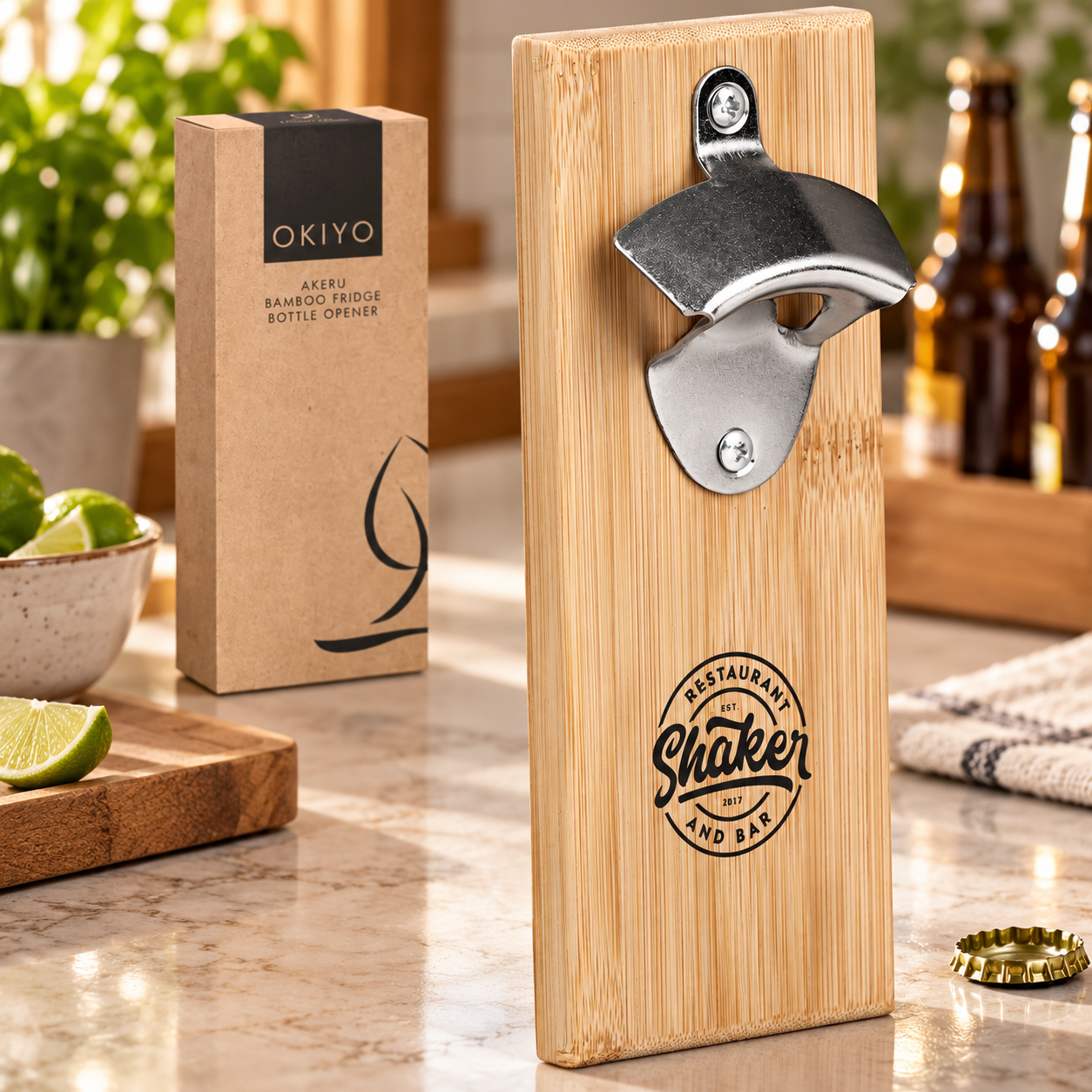 Akeru Bamboo Fridge Bottle Opener
