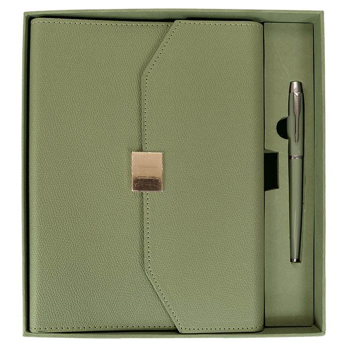 Executive Notebook And Pen In Card Folder - Image 6ad8b83b96027ec24096321b