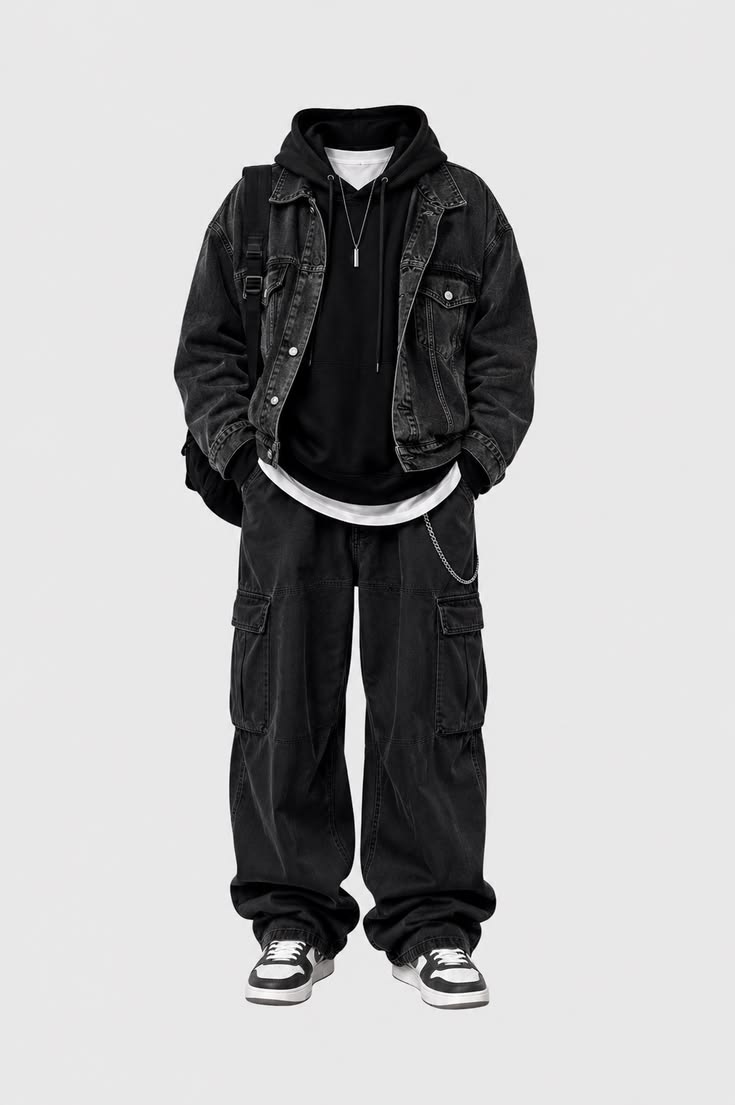 Full wear baggy jeans & shirt