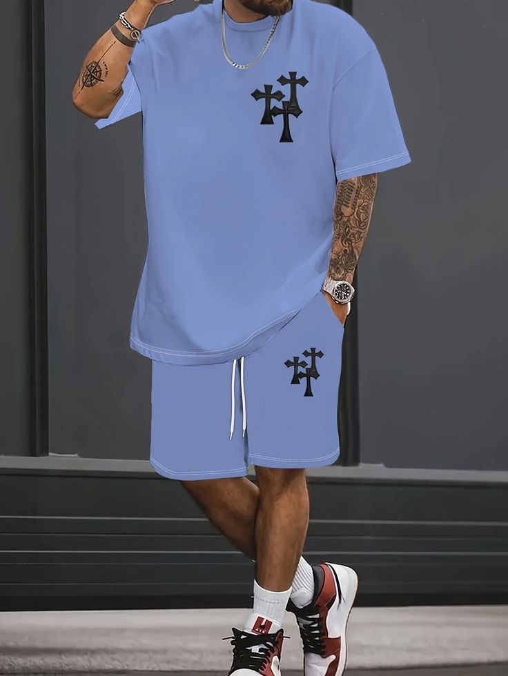 Blue short & T-shirt