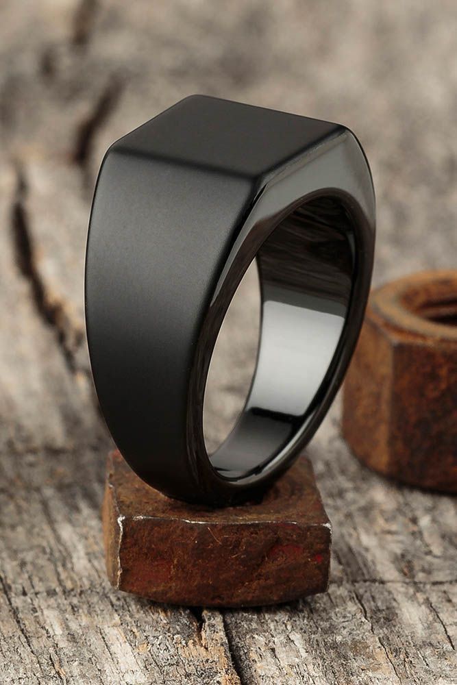 Men Black Ring