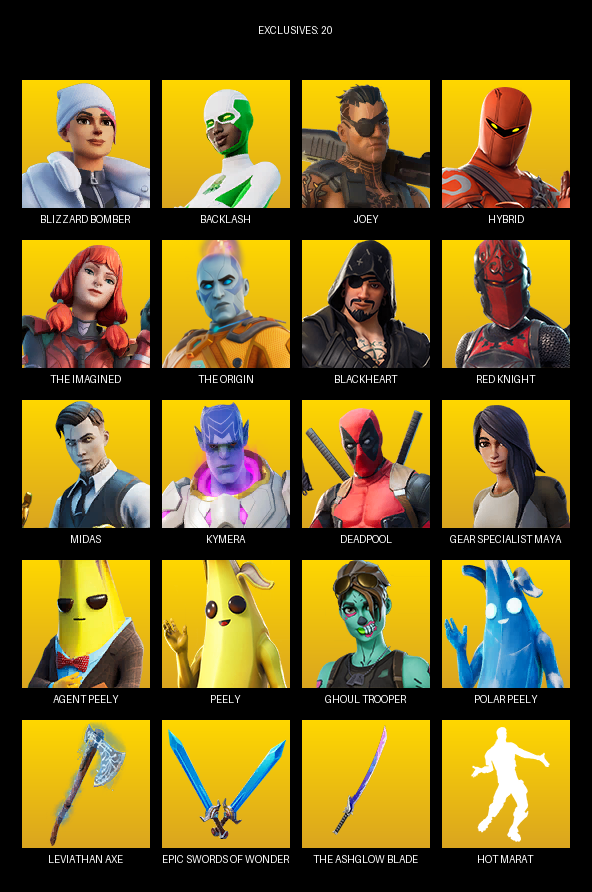Fortnite Account ( PC ) (Gear Specialist Maya, Blizzard Bomber, Backlash, Joey, Hybrid, The Imagined, Blackheart, Red Knight, Midas, Kymera, Deadpool, Groot, Yulejacket, Sidewinder, Tony Stark, Mystique, TNTina, Guggimon, Storm) (81 Skins)