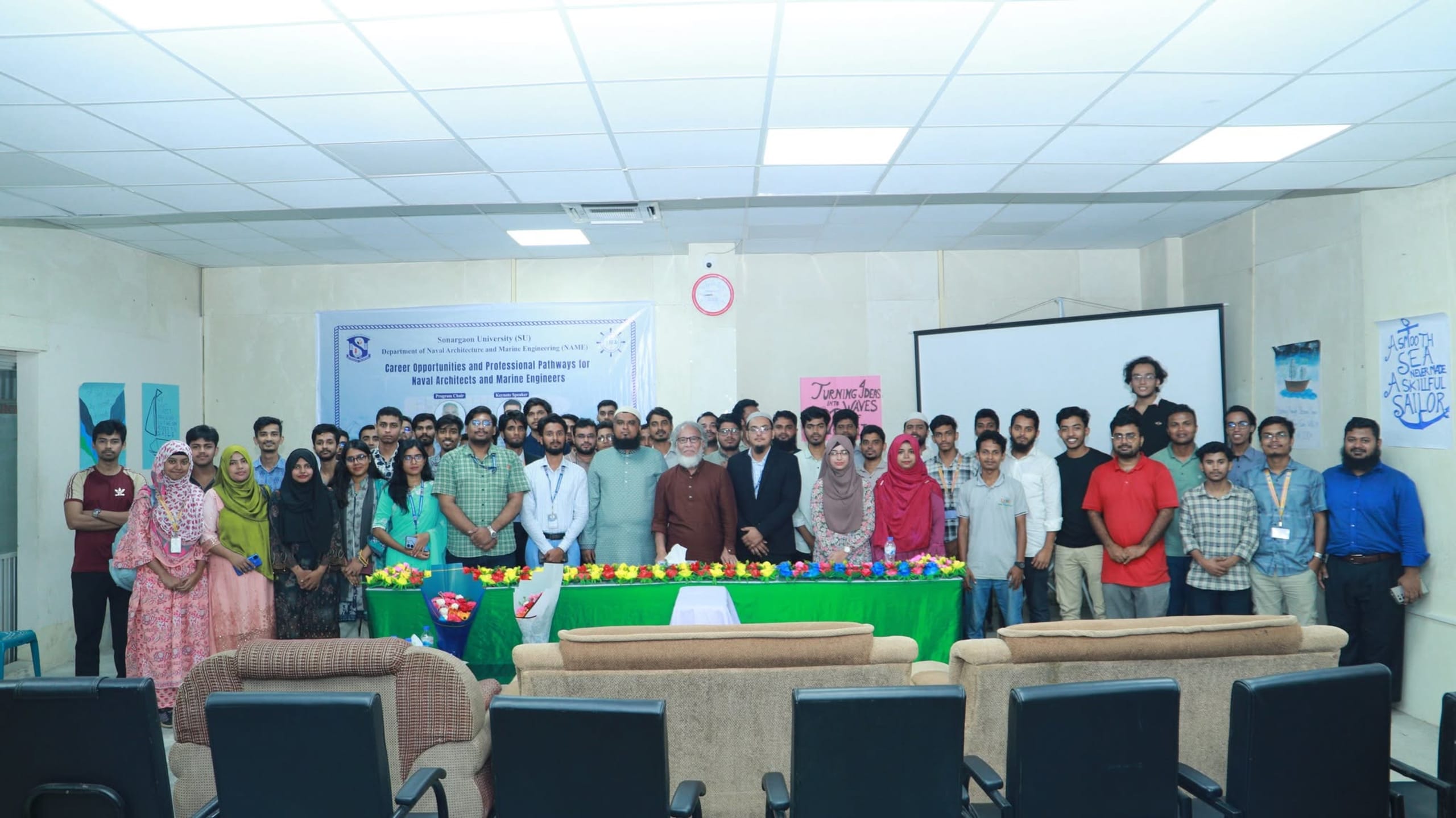 Faculty and students of the Department of Naval Architecture and Marine Engineering, Sonargaon University