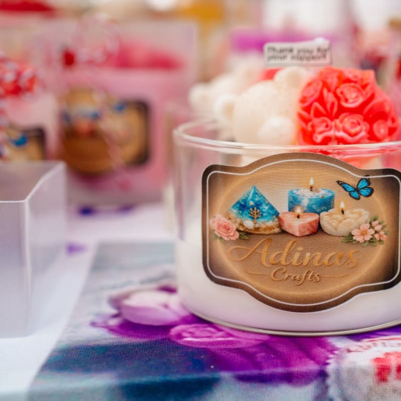 Adinas Crafts Branded Candle