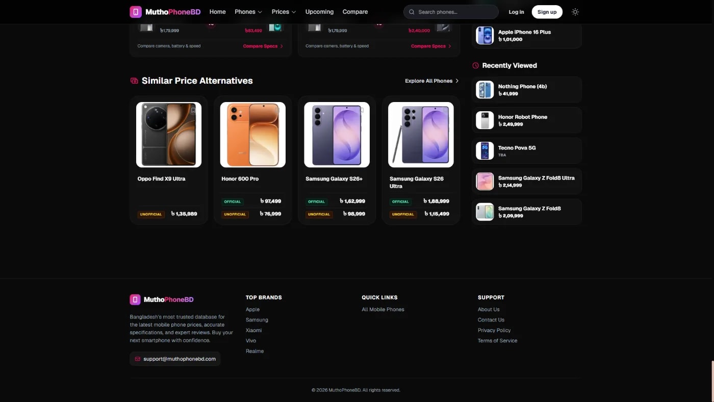 MuthoPhoneBD – Smartphone Research, Price Intelligence & Comparison Platform screenshot 10