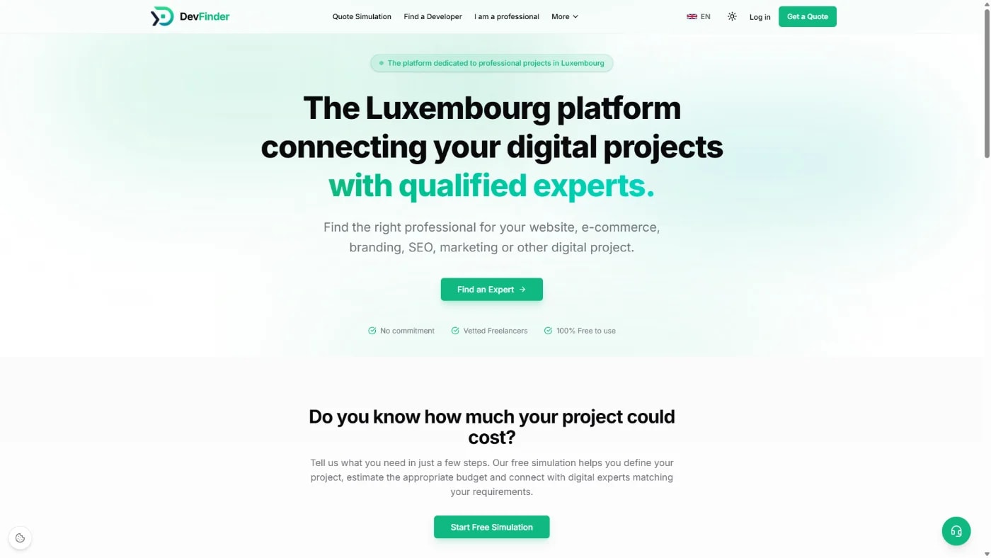 DevFinder – Freelance Marketplace screenshot 1