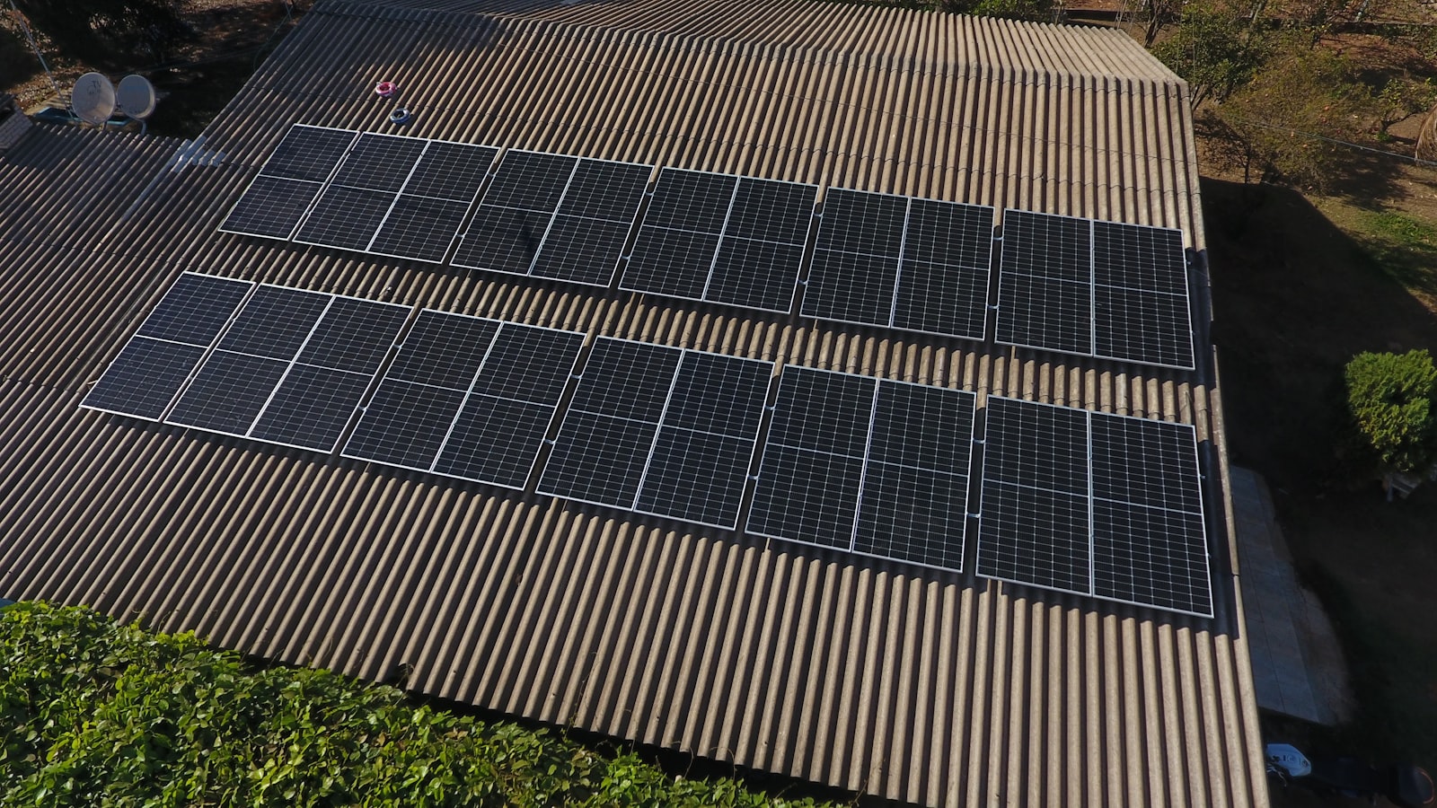 Solar panels installed on a rooftop