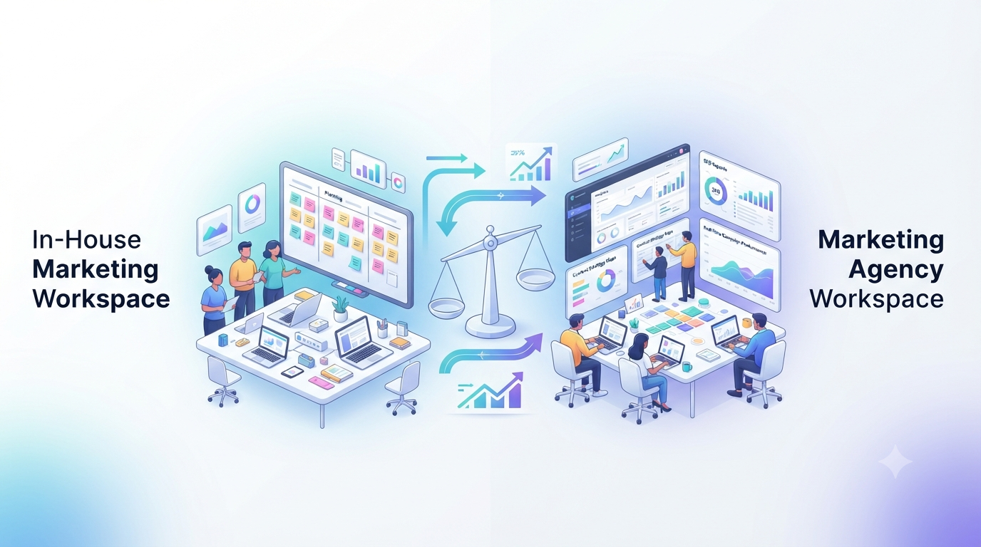 In-House vs Agency Marketing for Startups: Pros & Cons