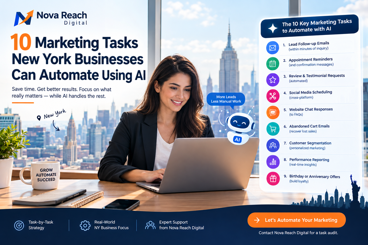 10 Marketing Tasks New York Businesses Can Automate Using AI
