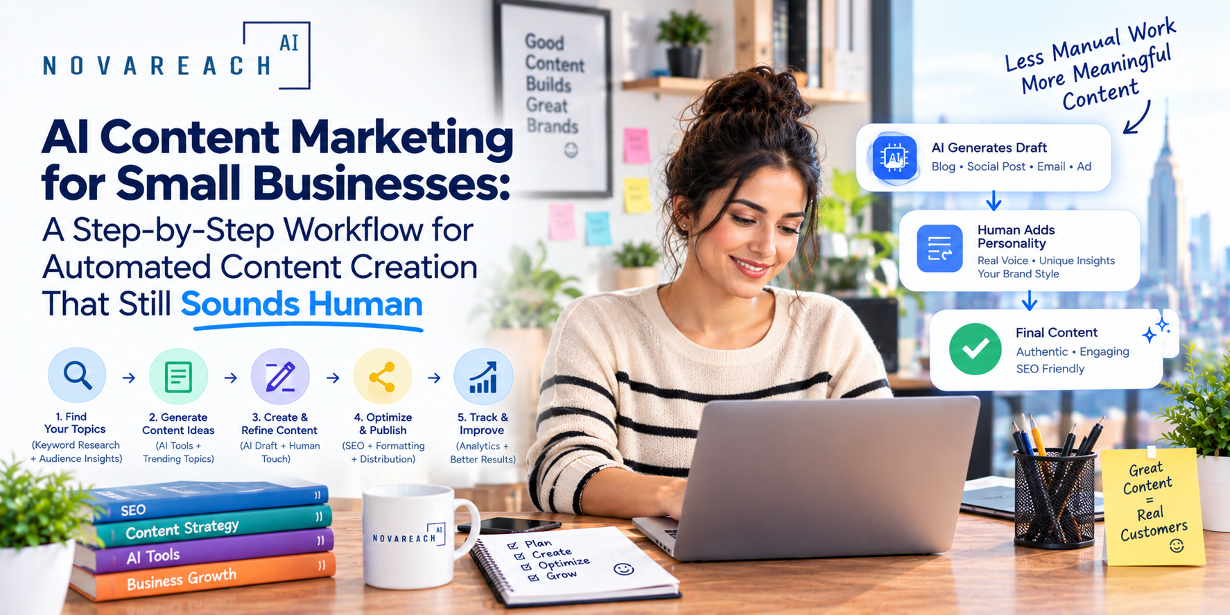 AI Content Marketing for Small Businesses: A Step-by-Step Workflow for Automated Content Creation That Still Sounds Human