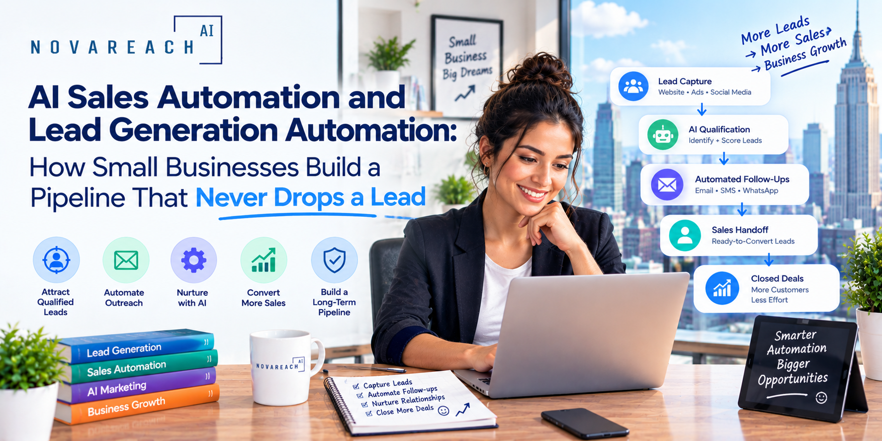 AI Sales Automation and Lead Generation Automation: How Small Businesses Build a Pipeline That Never Drops a Lead