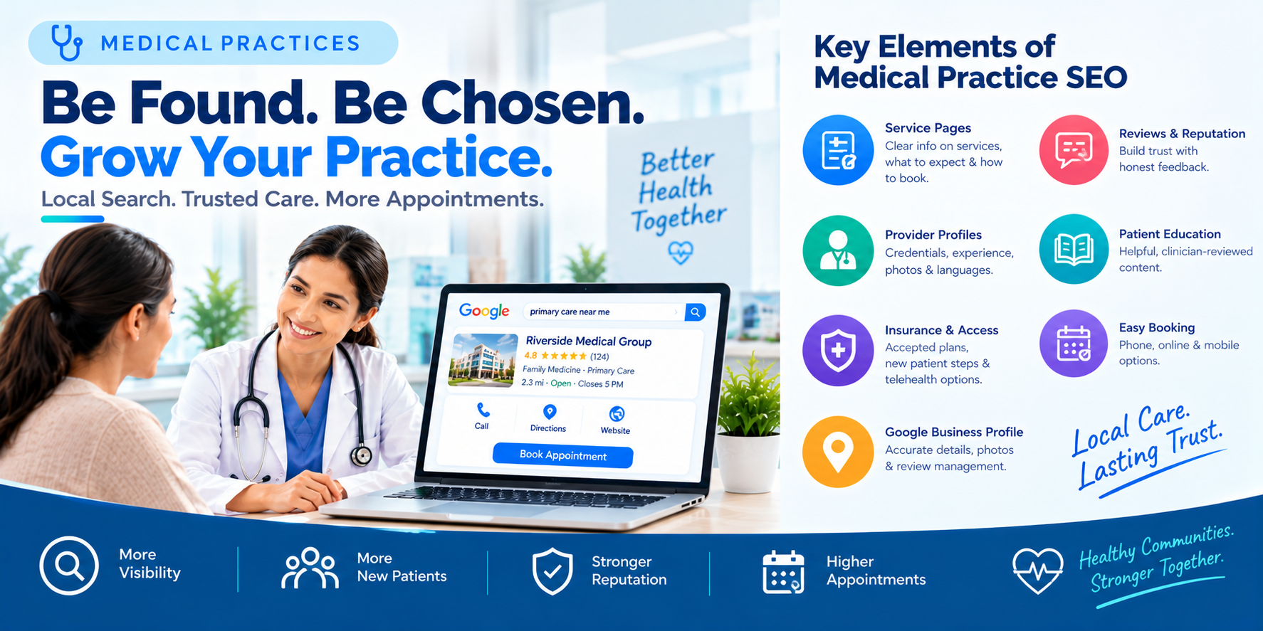 Hospital SEO Services for Competitive Markets for Medical Practices