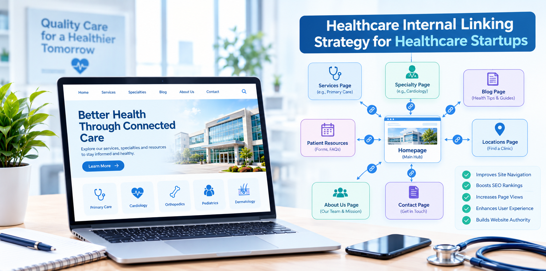 Healthcare Internal Linking Strategy for Healthcare Startups