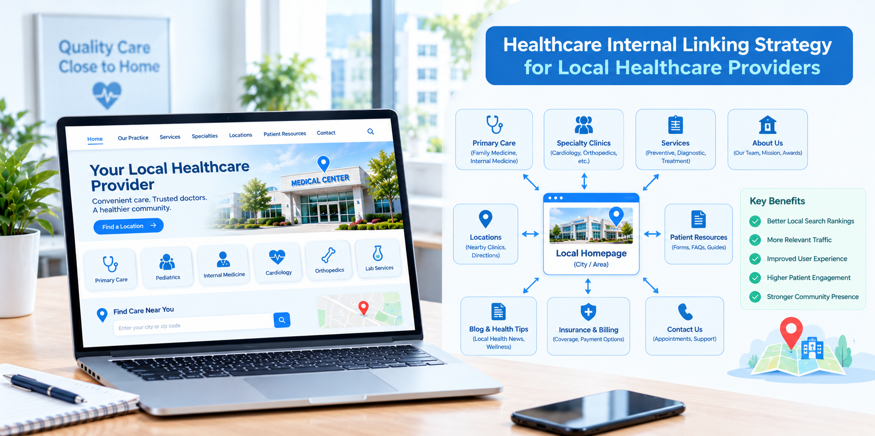 Healthcare Internal Linking Strategy for Local Healthcare Providers