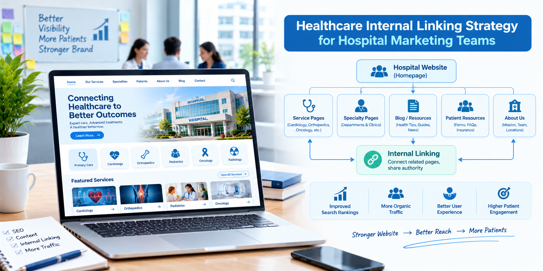 Healthcare Internal Linking Strategy for Hospital Marketing Teams