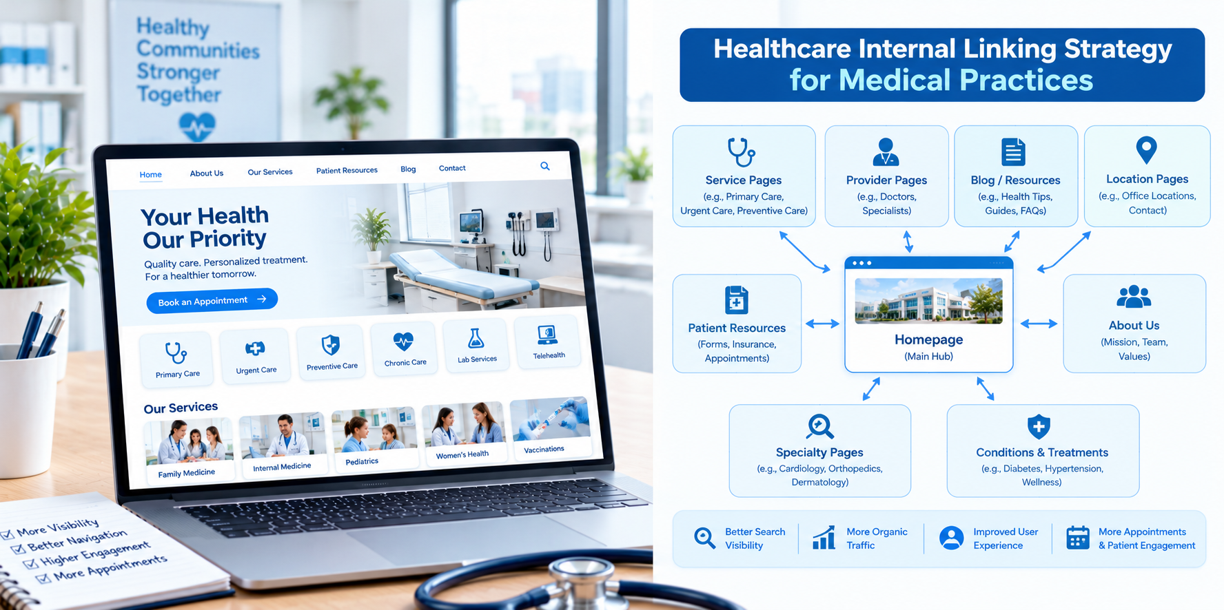 Healthcare Internal Linking Strategy for Medical Practices