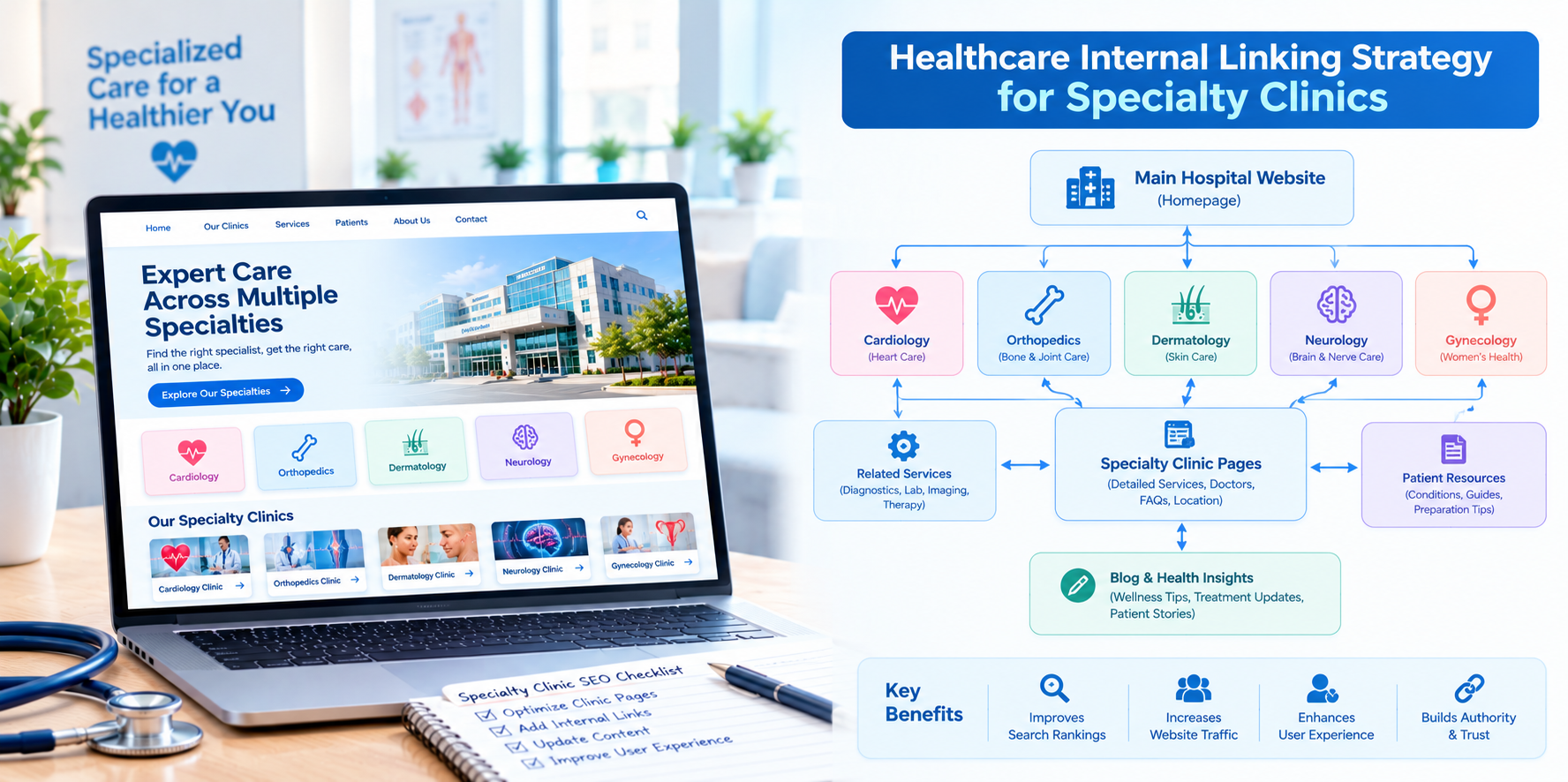 Healthcare Internal Linking Strategy for Specialty Clinics