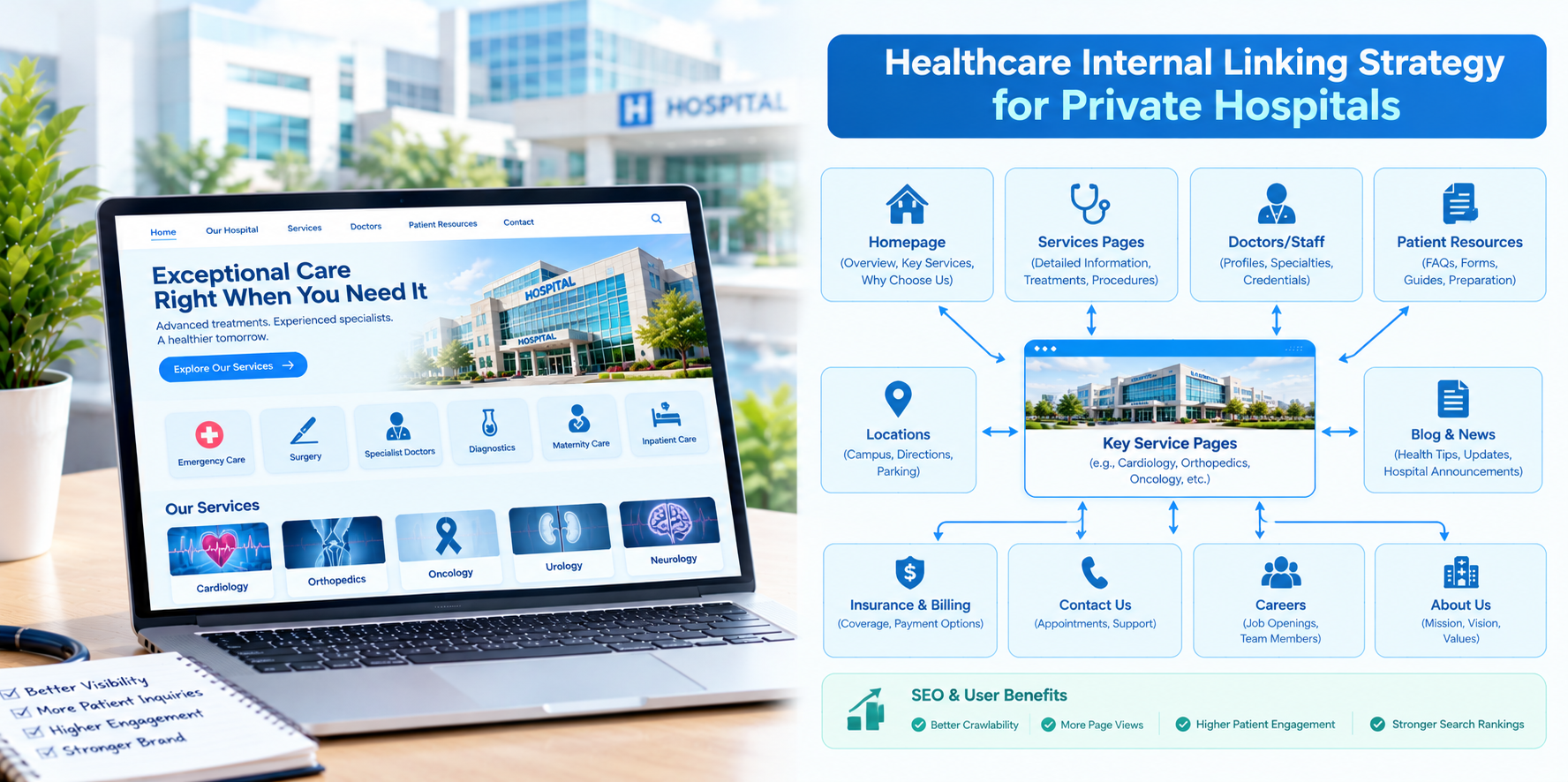 Healthcare Internal Linking Strategy for Private Hospitals