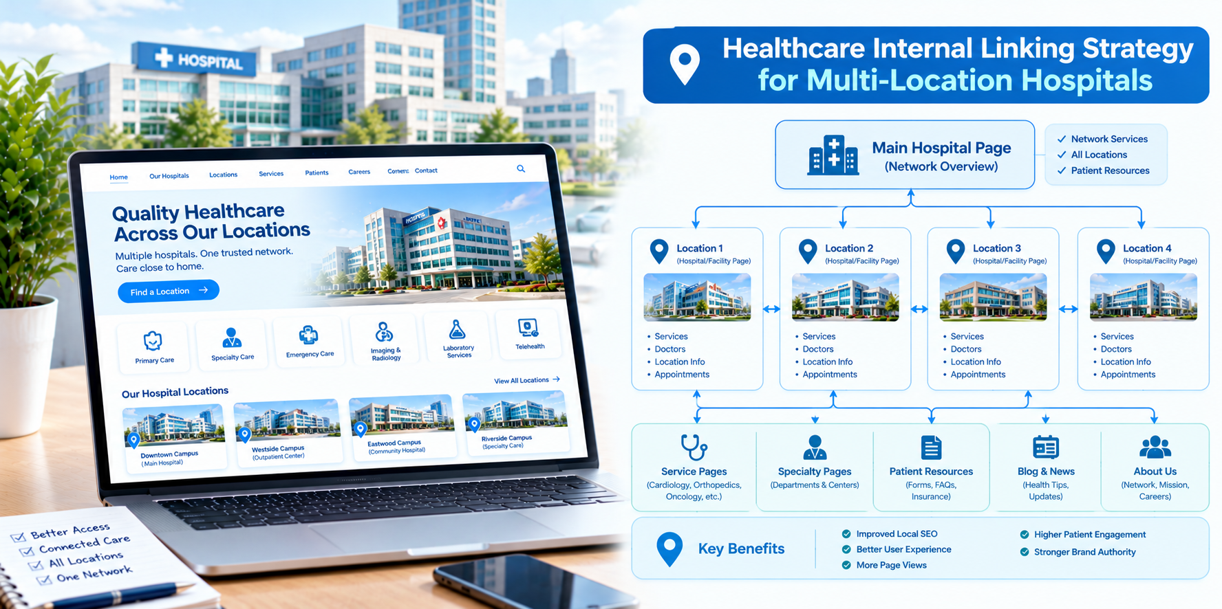 Healthcare Internal Linking Strategy for Multi-Location Hospitals