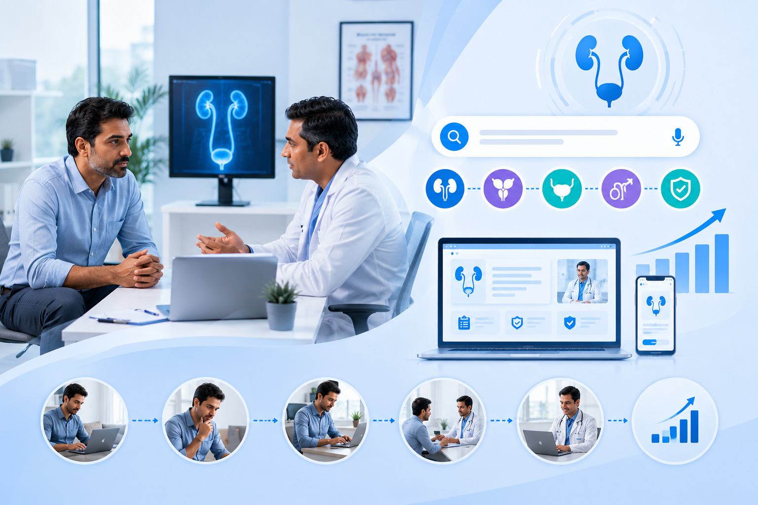 Do Patients With Private Concerns Find Your Urology Practice? Reading the Urology Searches, the Five Steps and the Sample Consultation Growth