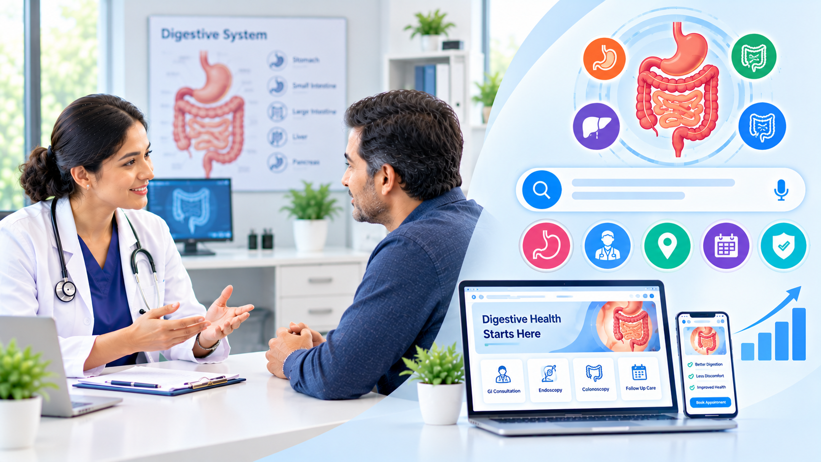 Are Patients Booking Screening With Another GI Practice? Reading the Digestive Health Searches, the Five Steps and the Sample Appointment Growth