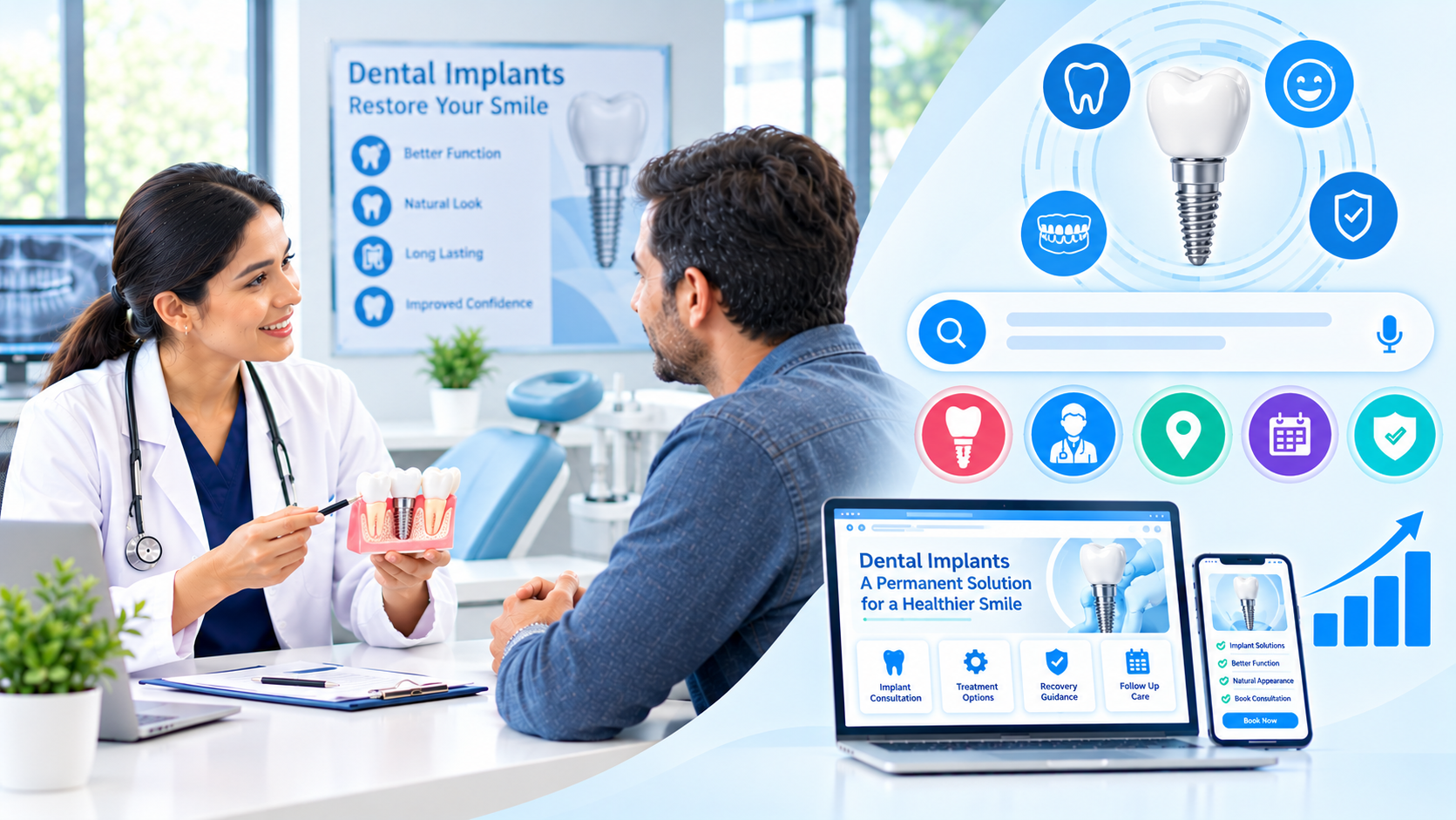 Are Patients Choosing Another Dentist for Implants Before They Call You? Reading the Implant Searches, the Five Steps and the Sample Consultation Growth