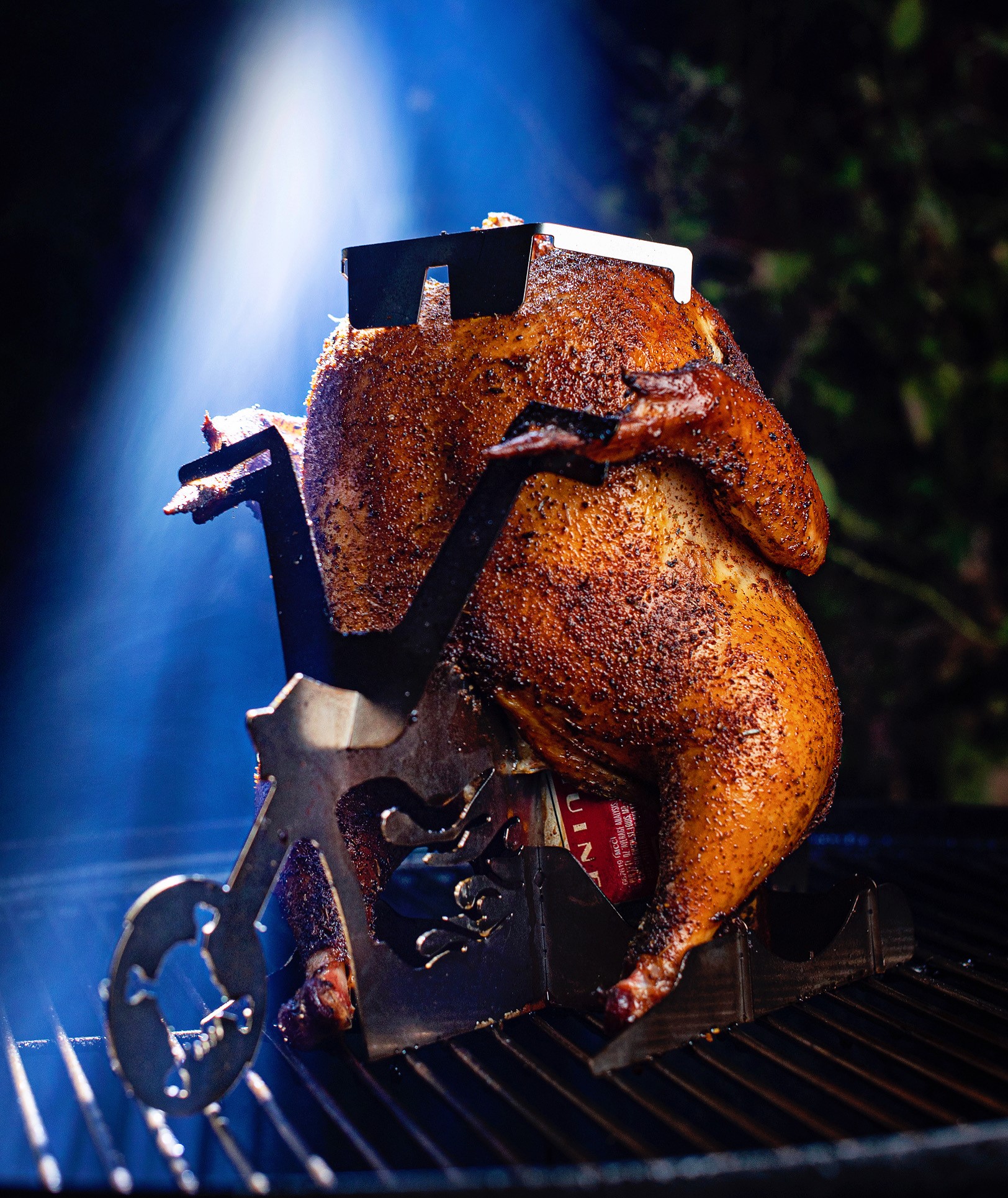 Toms RiDICKulous Things beer can chicken biker stand