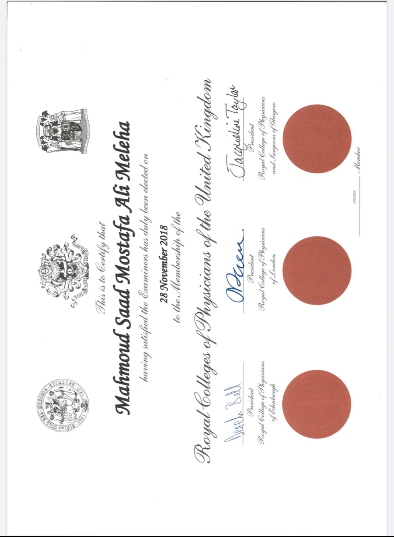 Certificate