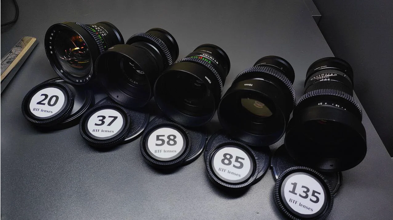 Cinema Lenses-Sony E Helios 44 ANAMORPHIC PURPLE SET 20 37 58 85 135 SOVIET LENSES