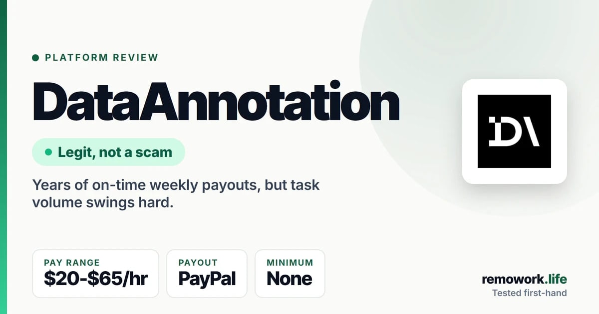 DataAnnotation Review 2026: Legit or Scam? | RemoWork