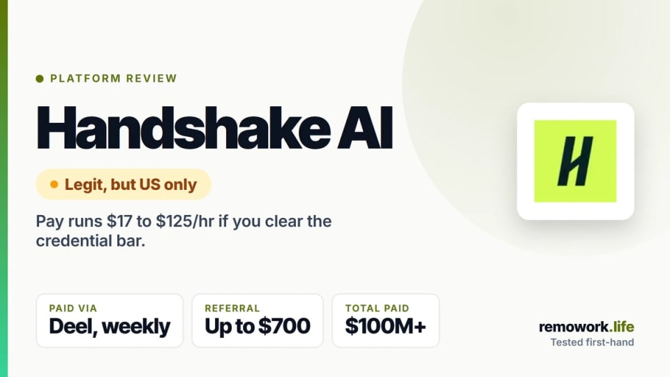 Handshake AI Review 2026: Pay, Legitimacy & How It Works
