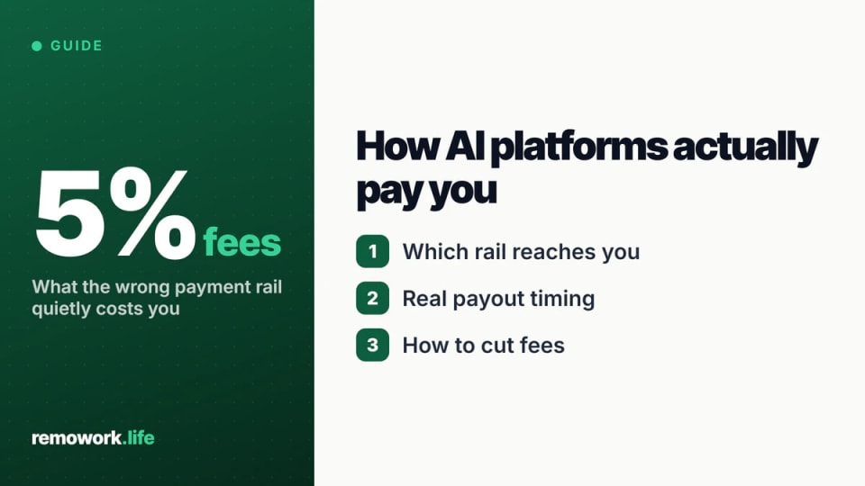 How AI Training Platforms Pay You in 2026 (Mercor, Outlier, Micro1 & More): Methods, Timing & Your Country
