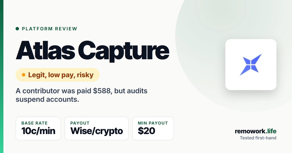 Atlas Capture Review 2026: Legit, Safe & Pay? | RemoWork